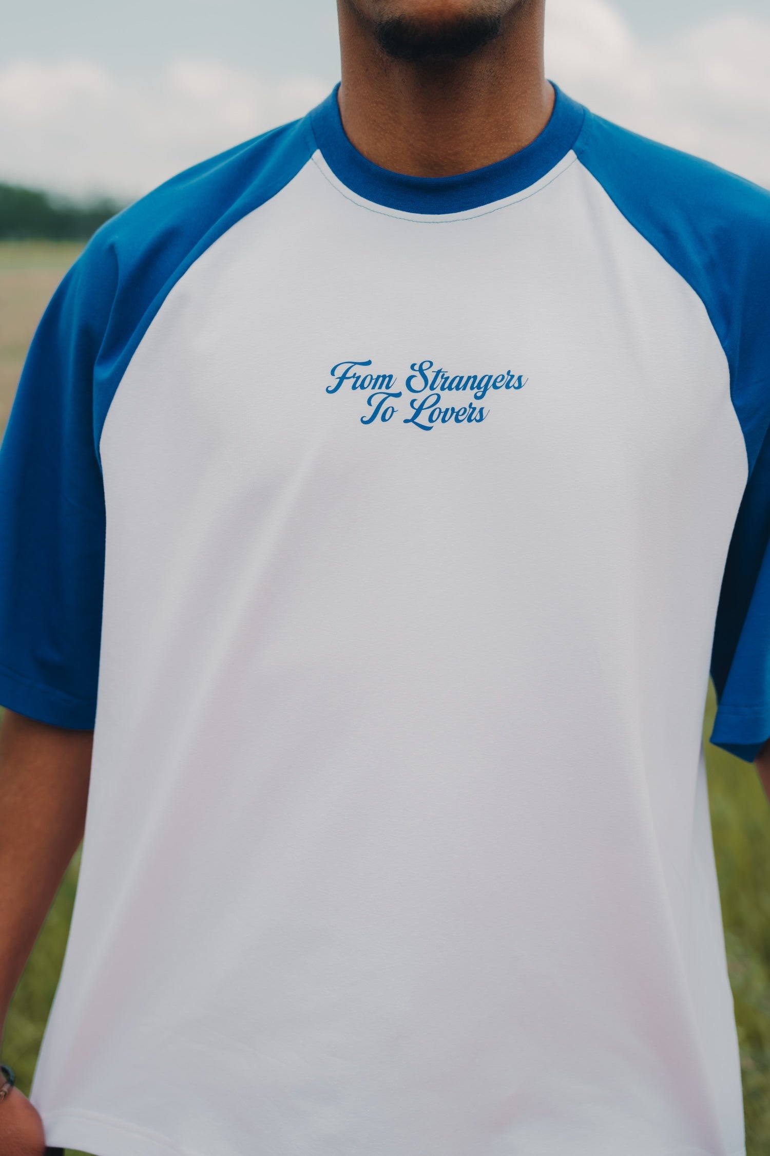 RAGLAN TEE - BLUE – fromstrangerstolovers