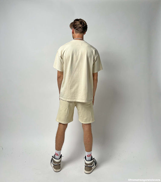 FROM STRANGERS TO LOVERS BASIC SHORTS - CREAM